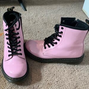 Pink Lace-Up Boots